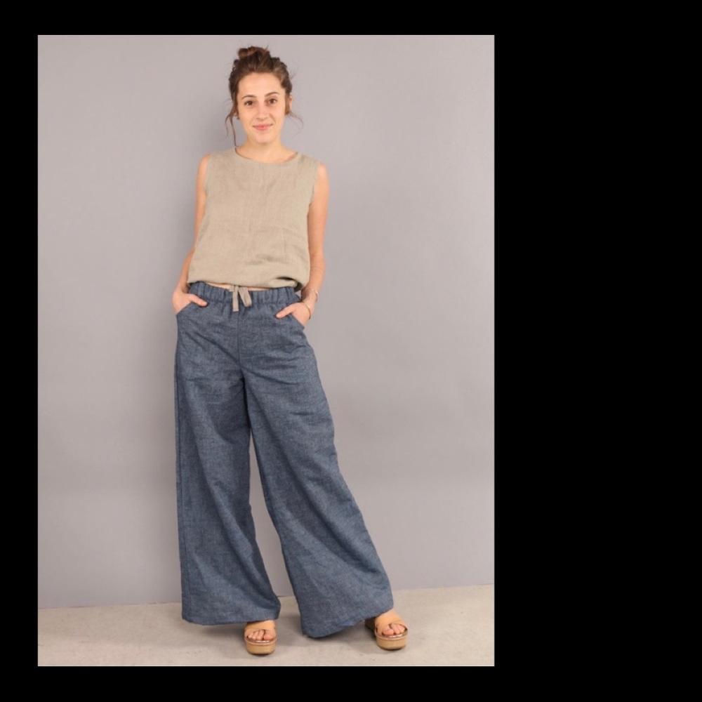 Conscious Clothing wide legs chambray pants